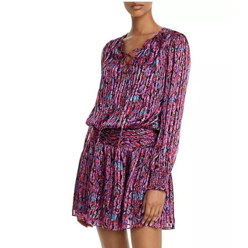 Ramy Brook Gessie Printed Mini Silk Dress Size S - NWT Originally $465
